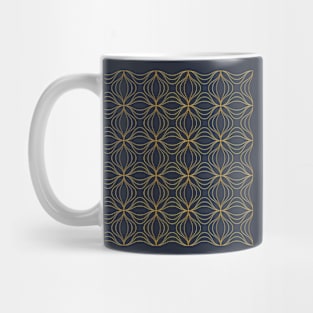 Art Deco onion pattern in navy and gold Mug